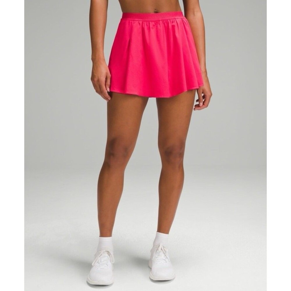 Lululemon Narrow Waistband Tennis Skirt Sz 10 Medium Cherry Mist Pink EUC Skort